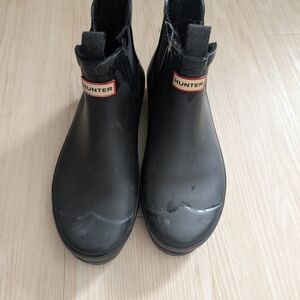 Hunter Black Matte Short Rain Boots